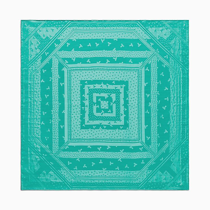 Tiffany T Dancing T Square Scarf in Tiffany Blue® Silk Jacquard 