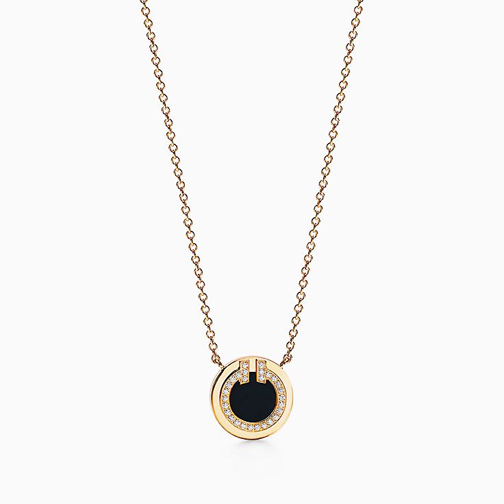 onyx diamond pendant