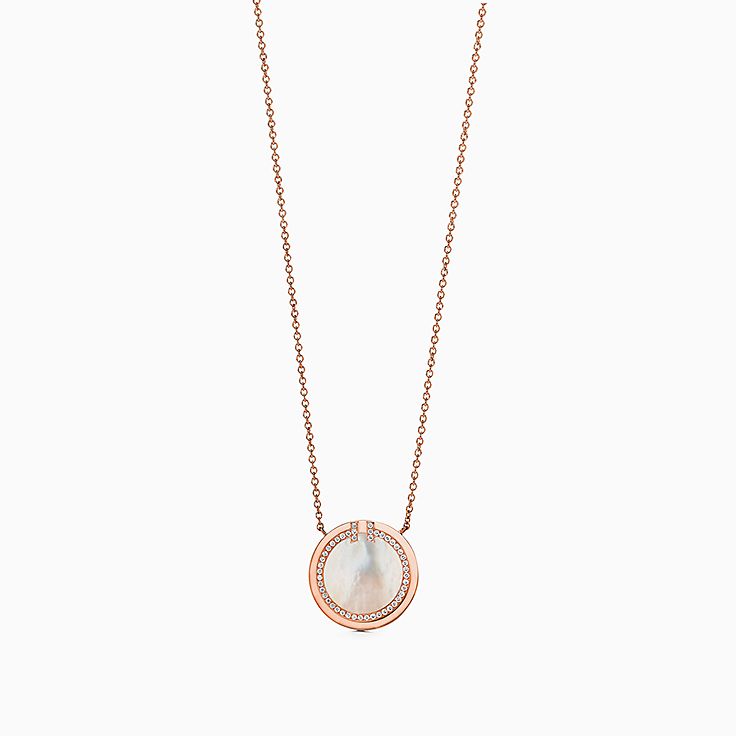 tiffany mother of pearl heart necklace