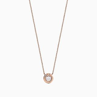 Tiffany T:Diamond and Mother-of-pearl Circle Pendant