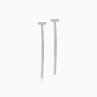 Tiffany T:Diamond Bar Earrings