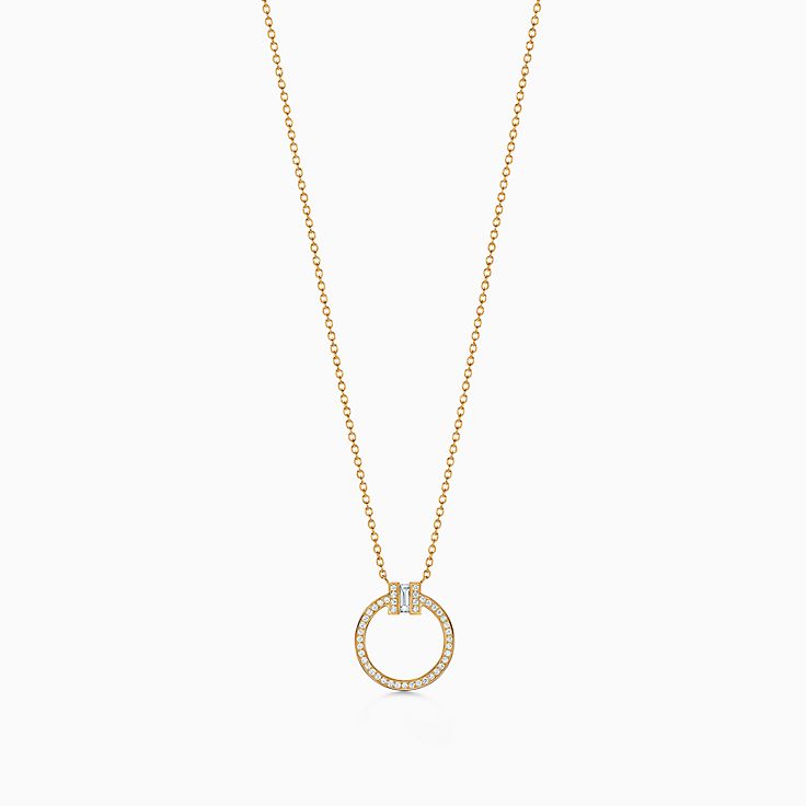 Tiffany T Smile Pendant in Rose Gold, Large | Tiffany & Co.
