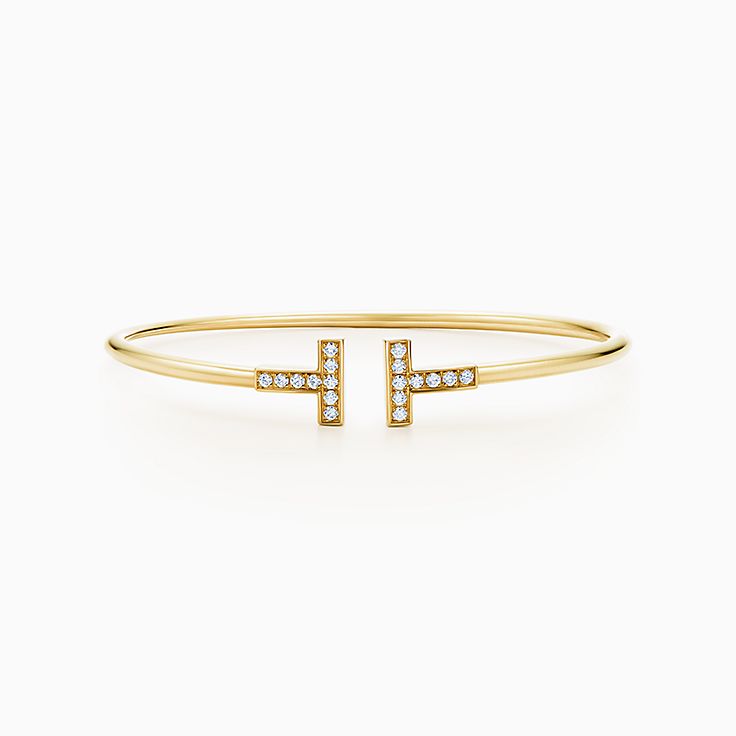 Tiffany T diamond wire bracelet in 18k 