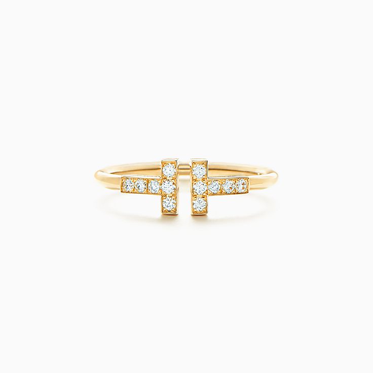 Tiffany T diamond wire ring in 18k gold 