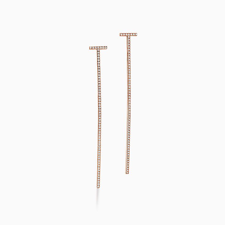 Tiffany t 2025 earrings gold