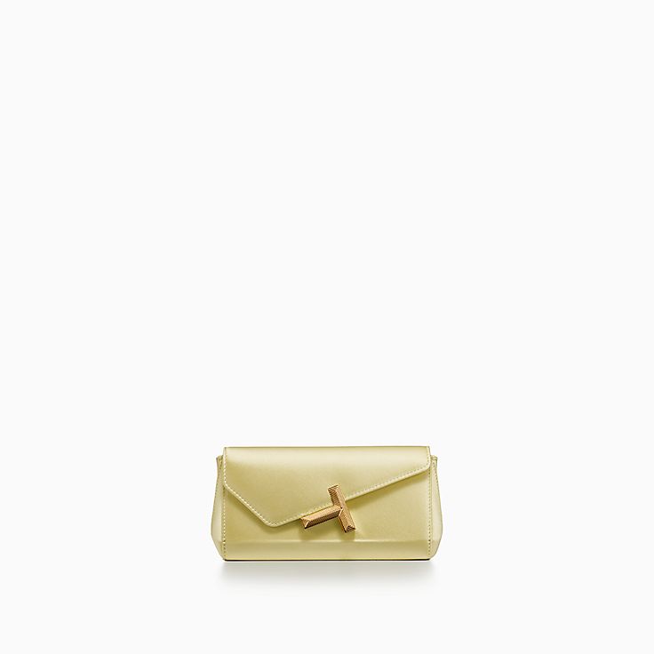 TIFFANY & CO. ミニ クラッチ Tiffany T Mini Clutch in Citrine Yellow Satin | Tiffany & Co. US