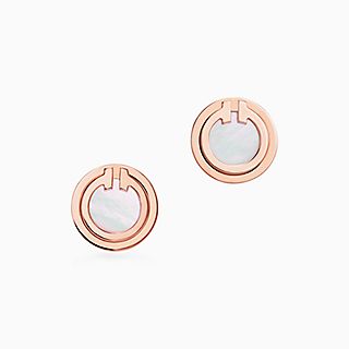 Tiffany T:Mother-of-pearl Circle Earrings