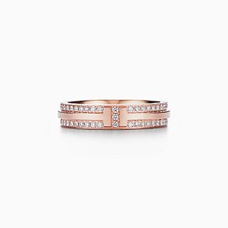 Tiffany T:Narrow Pavé Diamond Ring