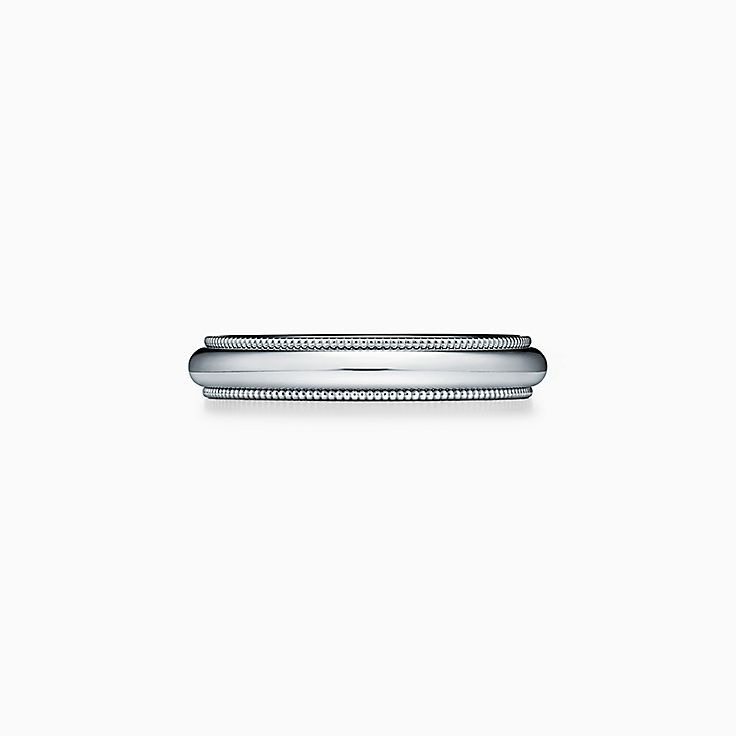 TIFFANY & CO. Tiffany Milgrain Ring Ring 6.5 Pt950 Platinum