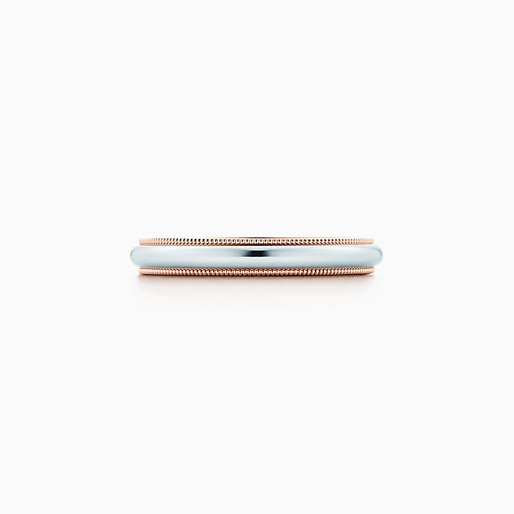 Tiffany Together Milgrain Band Ring in Platinum, 3 mm Wide