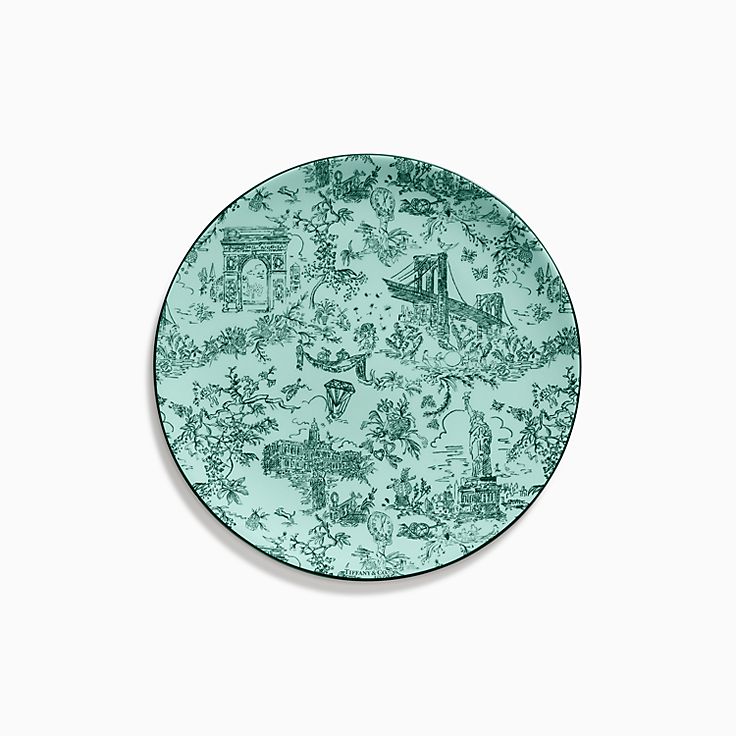 Tiffany Toile Dessert Plate in Tiffany Blue® Bone China | Tiffany