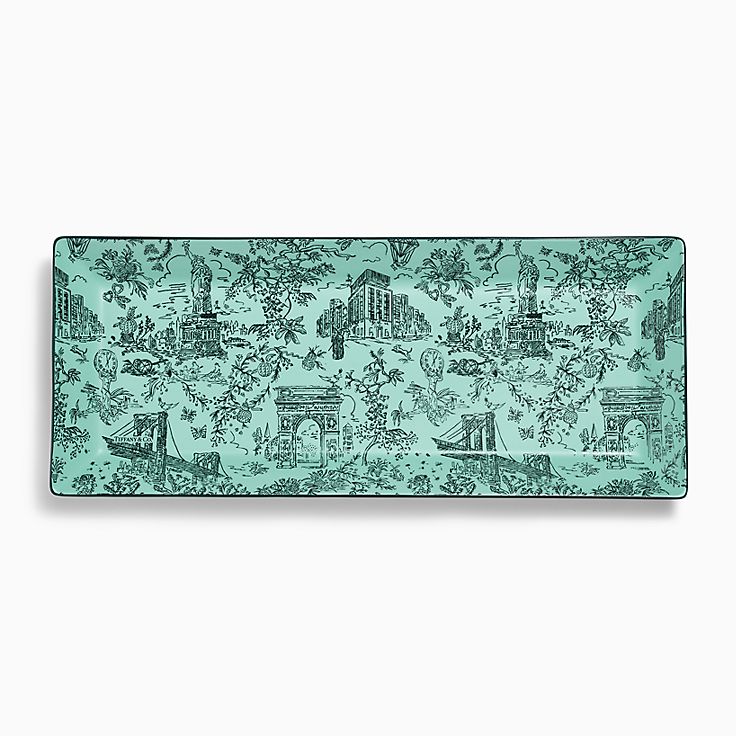 Tiffany Toile Platter in Tiffany Blue Bone China | Tiffany & Co. CA