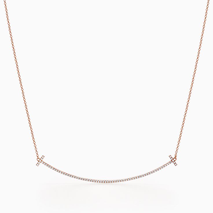 tiffany smile necklace rose gold