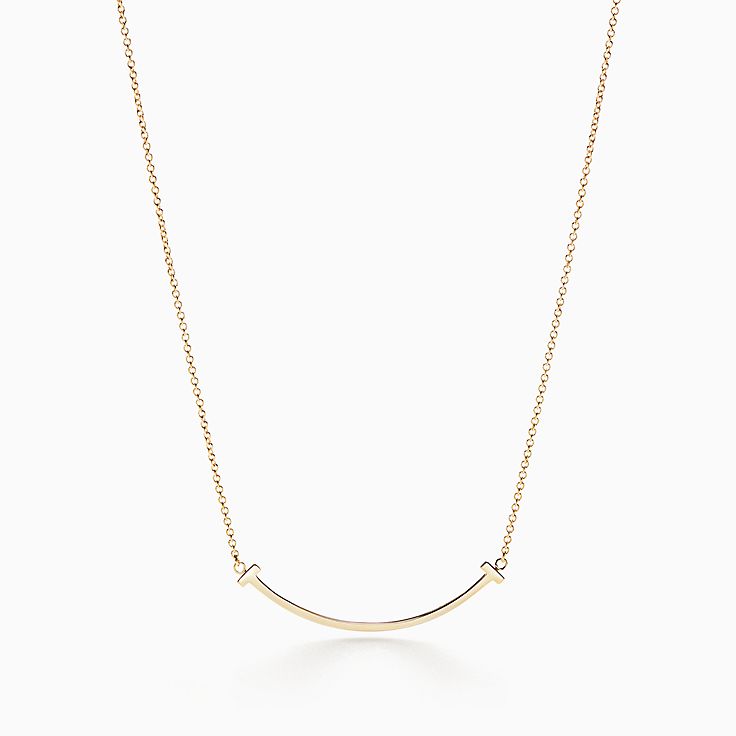 Tiffany T Smile Pendant in Yellow Gold 