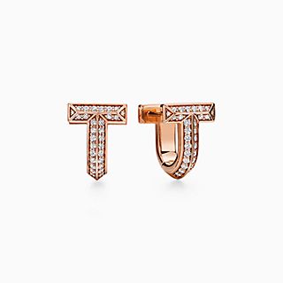 Tiffany T:T1 Half Pavé Diamond Huggie Earrings