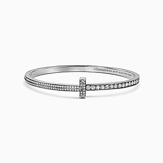 Tiffany T:T1 Narrow Pavé Diamond Hinged Bangle