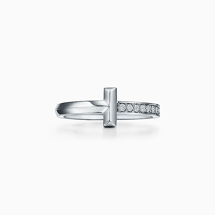 Tiffany Three Stone Engagement Ring in Platinum