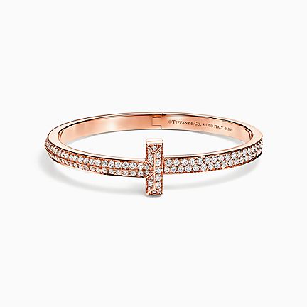 Tiffany T:T1 Wide Diamond Hinged Bangle