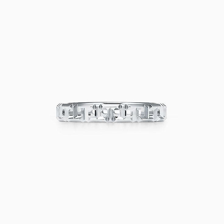 Tiffany T True narrow ring in 18k white gold, 3.5 wide. | Tiffany 