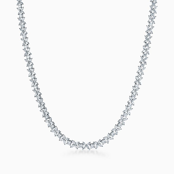 tiffany x diamond necklace