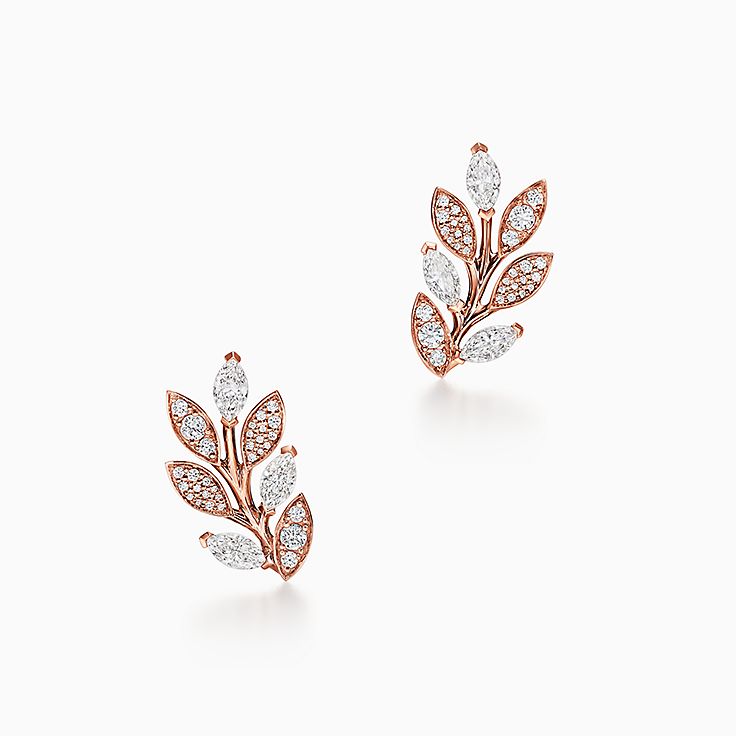 Tiffany & Co. Diamond Platinum Flower Earrings | Pampillonia Jewelers |  Estate and Designer Jewelry