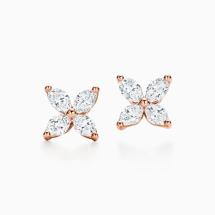 Tiffany & Co. Platinum Diamond Victoria Medium Stud Earrings - 950 Platinum  Stud, Earrings - TIF218383 | The RealReal