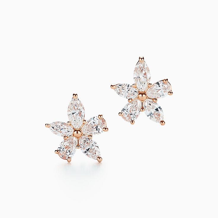 tiffany victoria cluster earrings