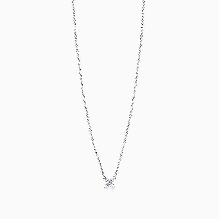 Tiffany Victoria Pendant In Platinum With Diamonds Mini Co - Tiffany Victoria Pendant Mini Tiffany Victoria Pendant In Platinum With Diamonds Mini Co - Tiffany Victoria Pendant Mini
