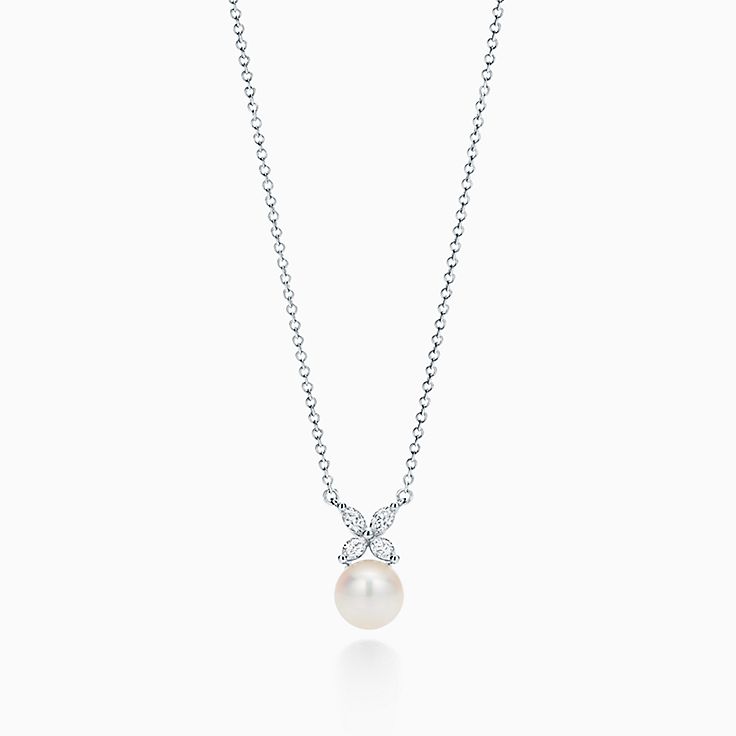 tiffany pearl drop necklace