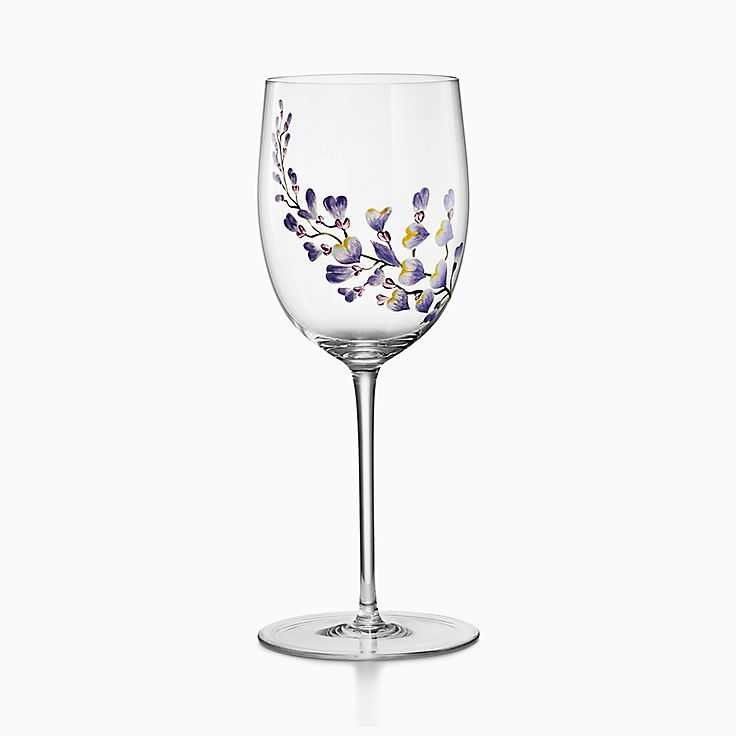 Tiffany Wisteria White Wine Glass in Glass | Tiffany & Co. CA