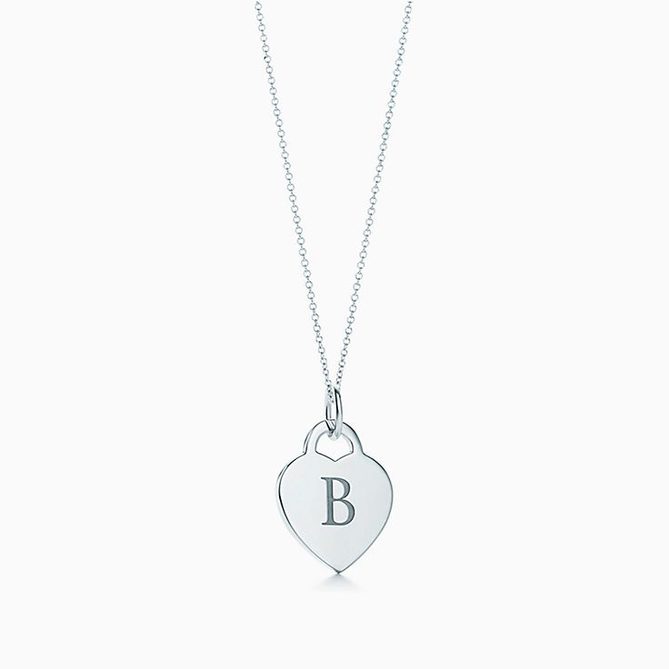 tiffany heart necklace with letter