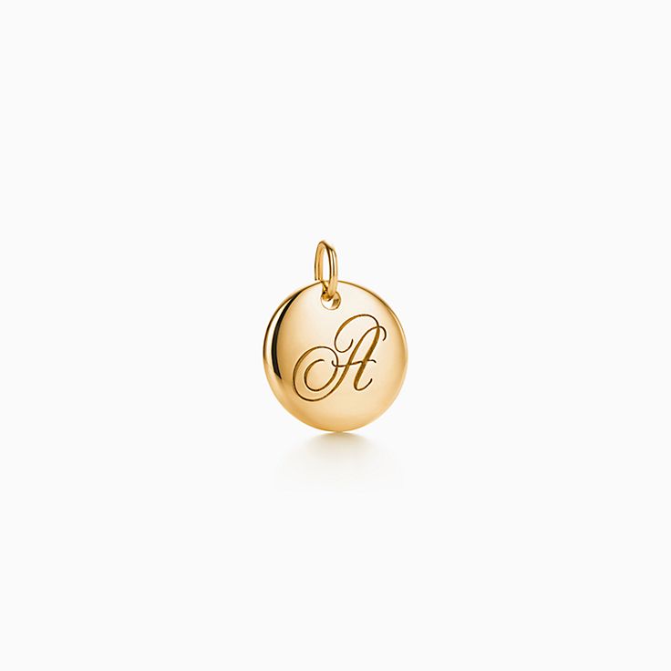 Tiffany Notes Alphabet Disc Charm In 18k Gold Small Letters A Z Available Co - Tiffany Gold Initial Pendant Tiffany Notes Alphabet Disc Charm In 18k Gold Small Letters A Z Available Co - Tiffany Gold Initial Pendant