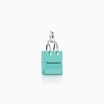 Tiffany & Co.® Flower Bag Charm in Rose Leather