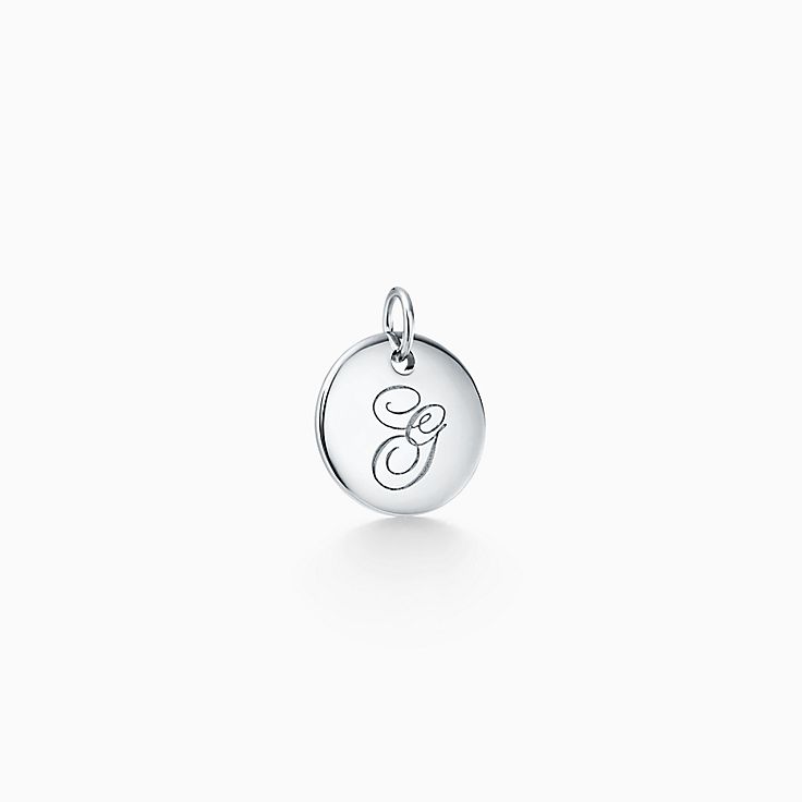 Tiffany Notes Alphabet Disc Charm In Silver Small Letters A Z - Tiffany Letter S Pendant Tiffany Notes Alphabet Disc Charm In Silver Small Letters A Z - Tiffany Letter S Pendant