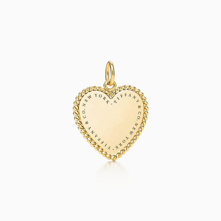tiffany gold heart charm