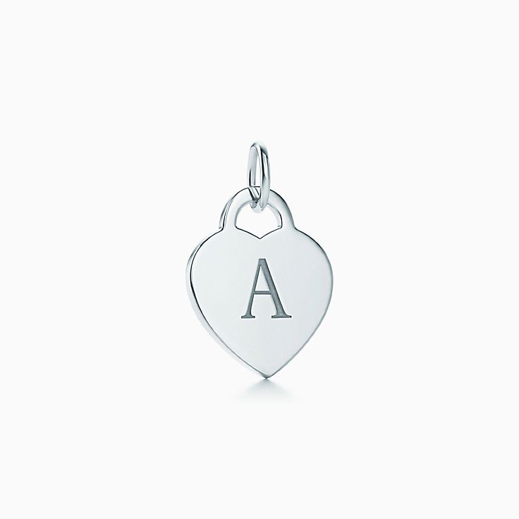 Alphabet Heart Tag Letter A Charm In Sterling Silver Letters Z Available Tiffany Co - Tiffany Co Initial Pendant Alphabet Heart Tag Letter A Charm In Sterling Silver Letters Z Available Tiffany Co - Tiffany Co Initial Pendant