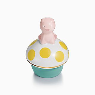 Tiny Tiffany:Pig Keepsake Box