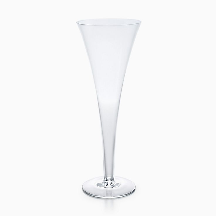 Trumpet champagne flute in crystal 