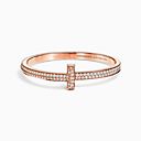 Tiffany & Co. T ワン ワイド ダイヤモンド ヒンジ バングル