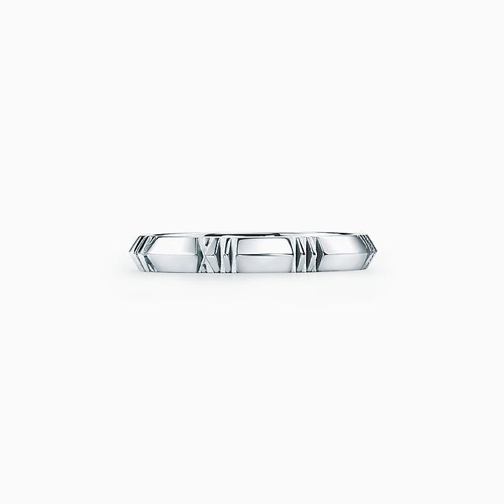アトラス X クローズド ナロー リング ホワイトゴールド 幅 3mm Tiffany Co