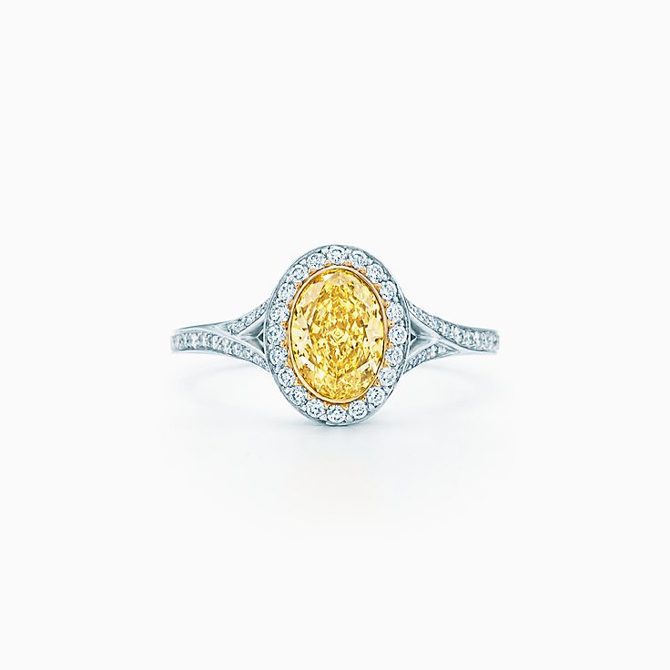 Yellow diamond crossover ring in 