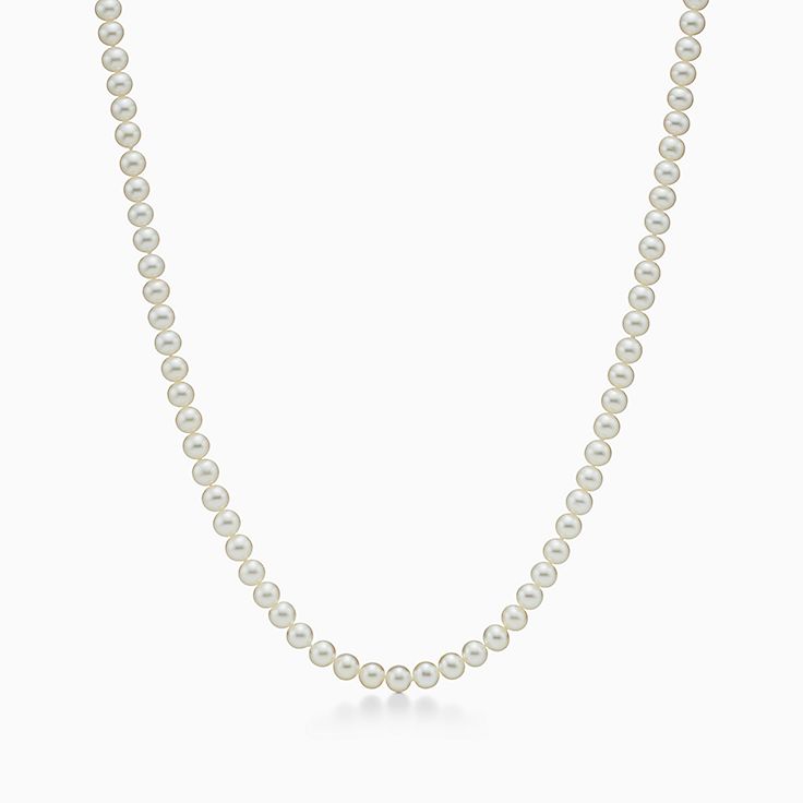 Ziegfeld Collection pearl necklace with a silver clasp and 