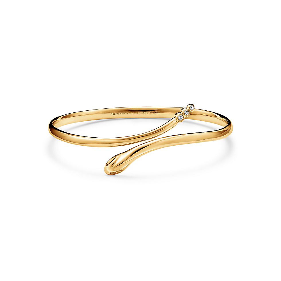 【Tiffany & Co】Elsa Peretti Snakeリング Elsa Peretti® Snake Ring in Yellow Gold with Diamonds