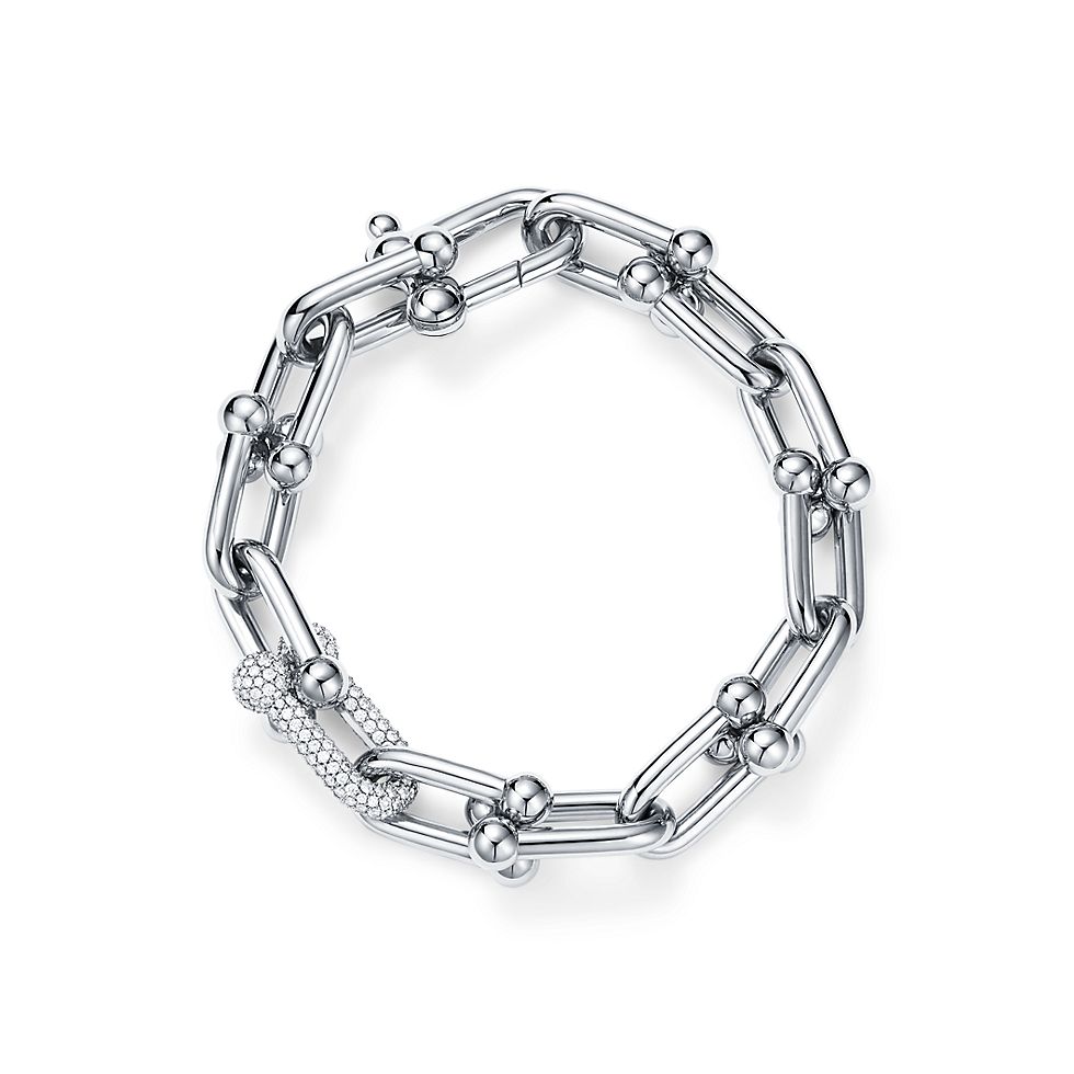 ティファニー ハードウェア リンク ブレスレット ダイヤモンド ホワイトゴールド（ラージ） | Tiffany u0026 Co.