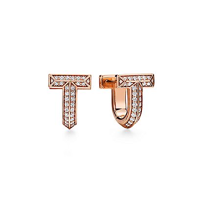 T1 Half Pavé Diamond Huggie Earrings