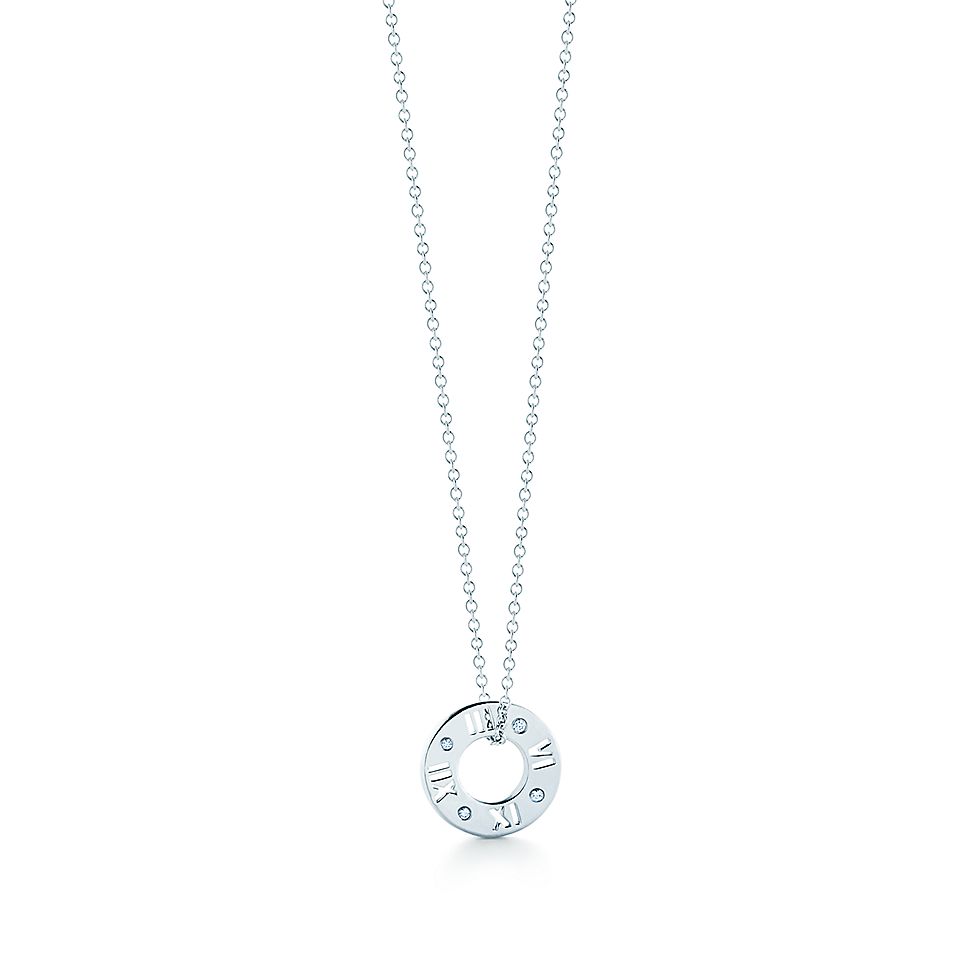 Pierced Pendant - Tiffany Atlas Pendant White Gold Pierced Pendant - Tiffany Atlas Pendant White Gold