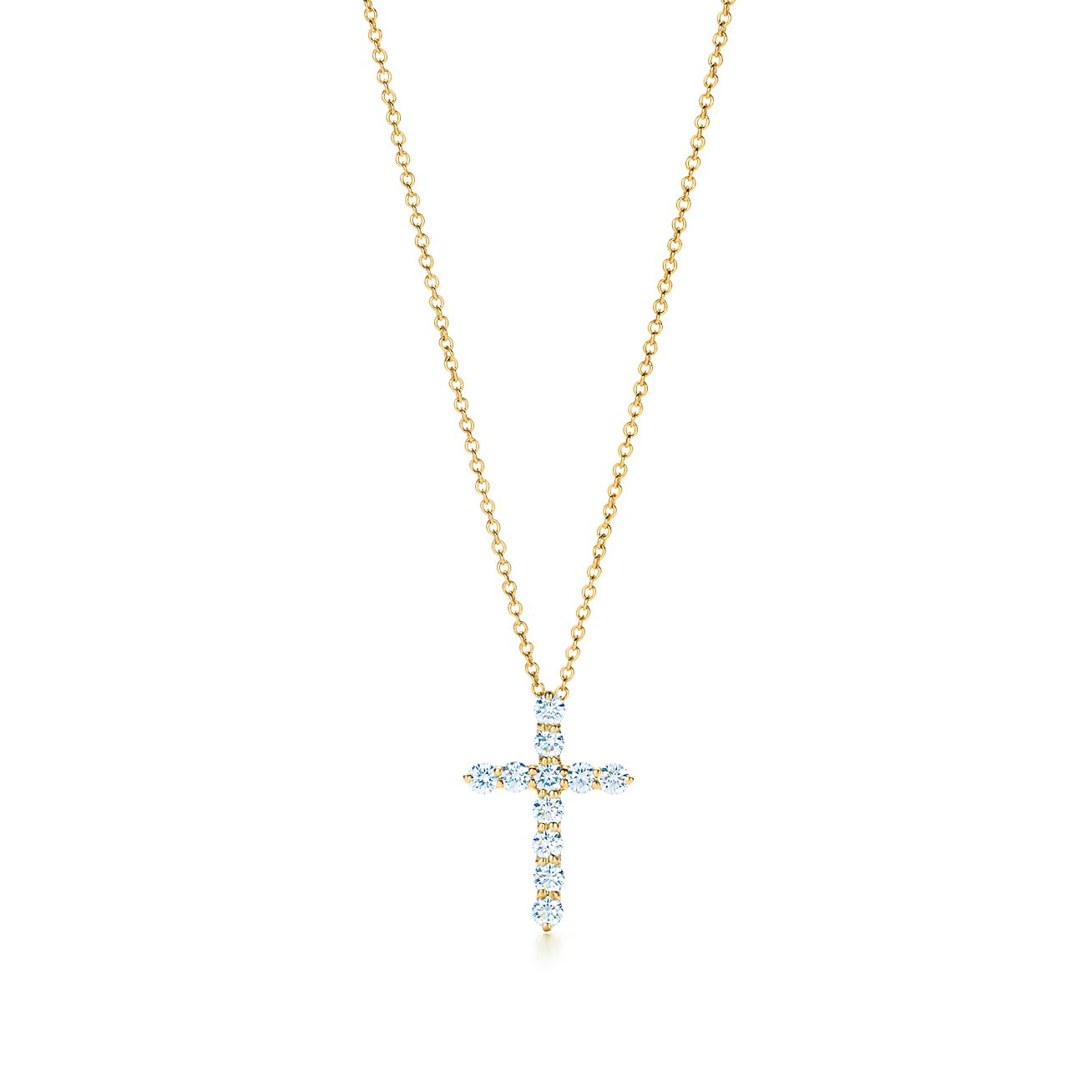 tiffany small silver cross necklace