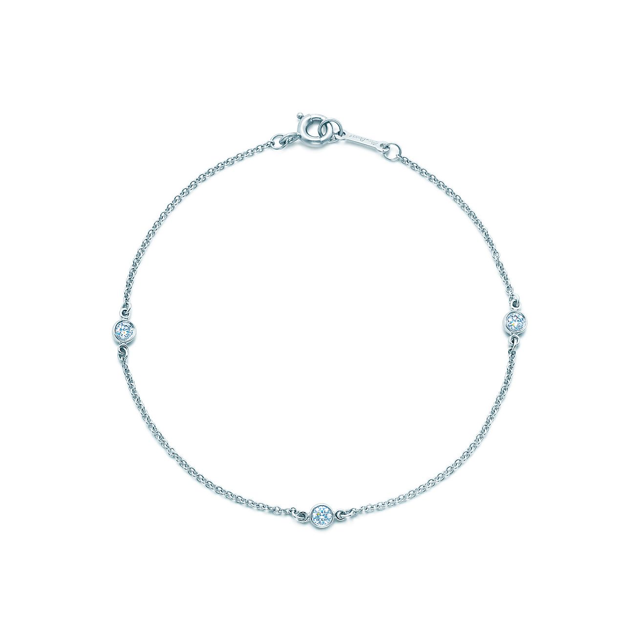 エルサ ペレッティ 3ダイヤモンド バイ ザ ヤード ブレスレット ダイヤモンド プラチナ Tiffany Co