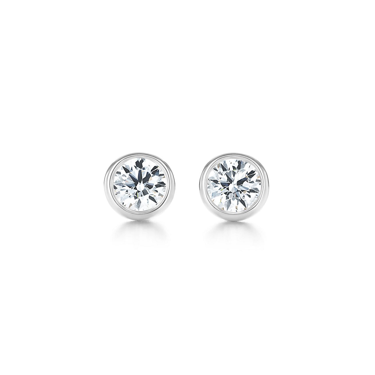 美品 ティファニー バイザヤード プラチナ 3.6mm ピアス プラチナ 