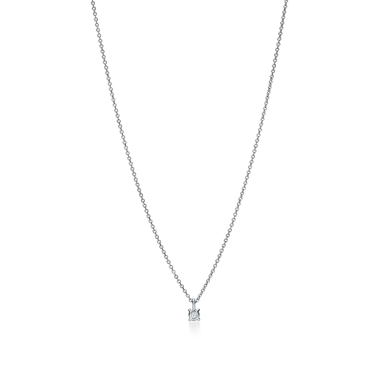 ティファニー ソリティア ネックレス Pt950 レディース TIFFANY&Co. [美品]  【ジュエリー】